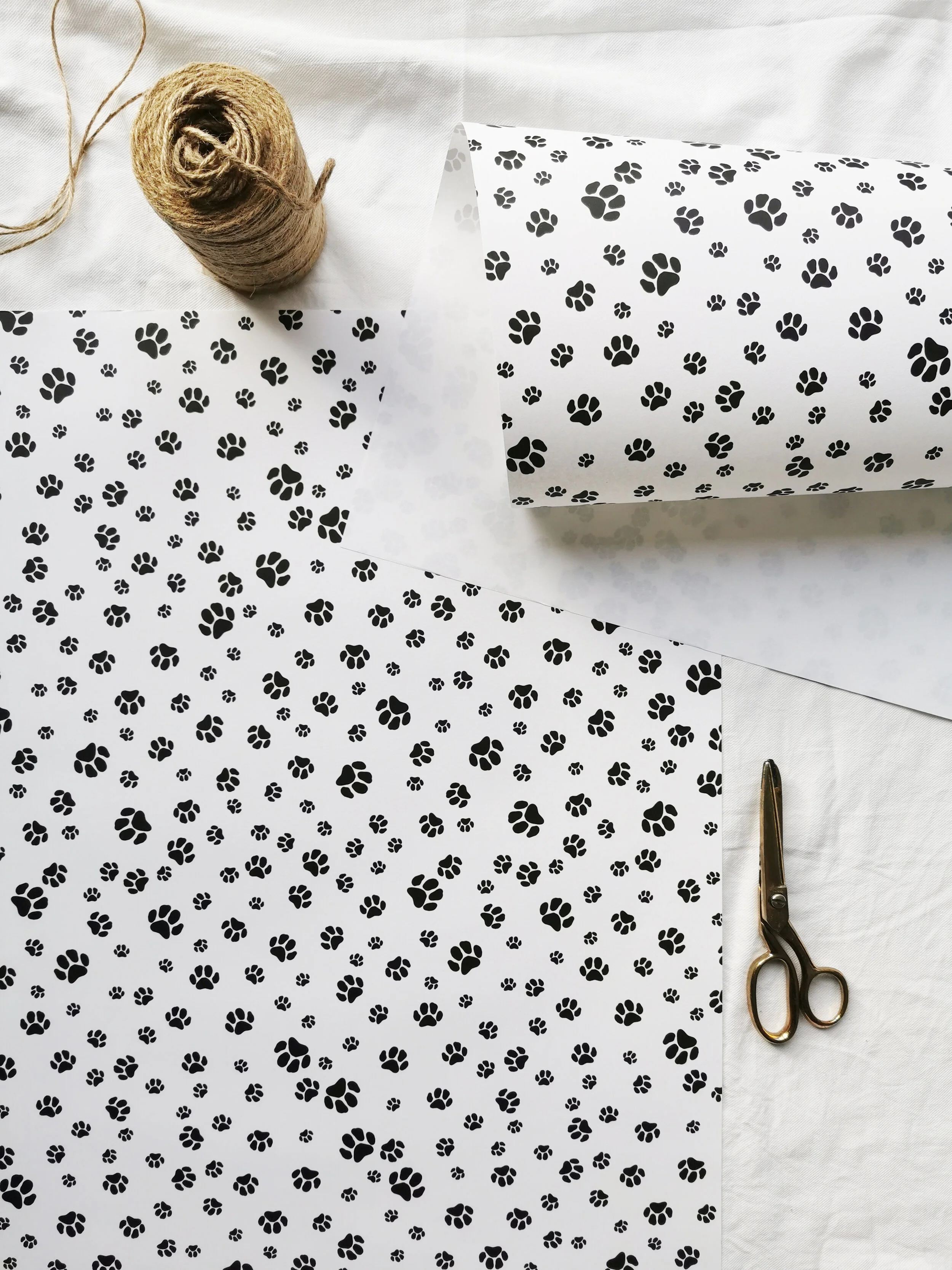 Paw Prints Gift Wrap Rebecca Harrison Designs